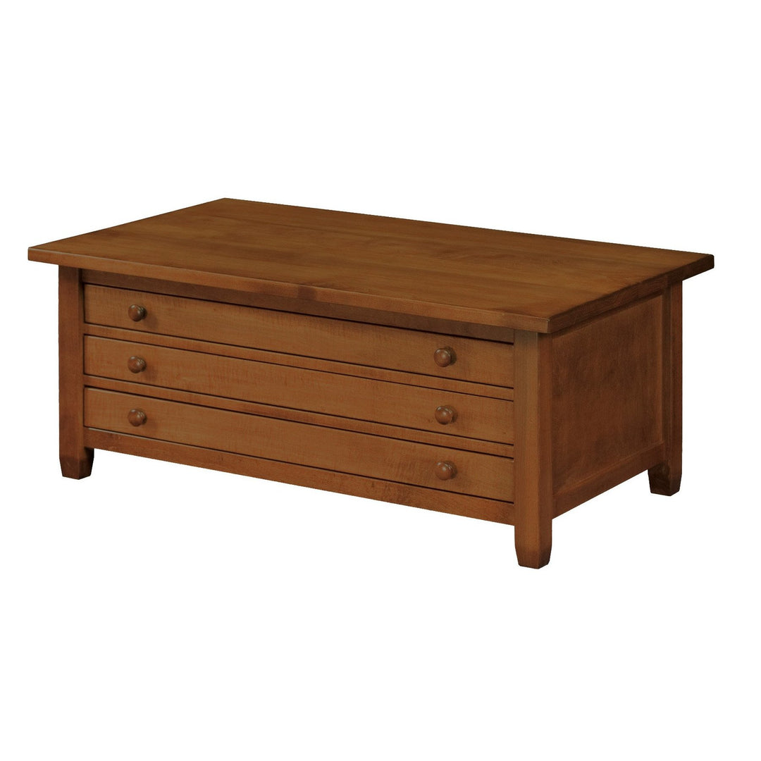 QW Amish Kenwood 3 Drawer Coffee Table