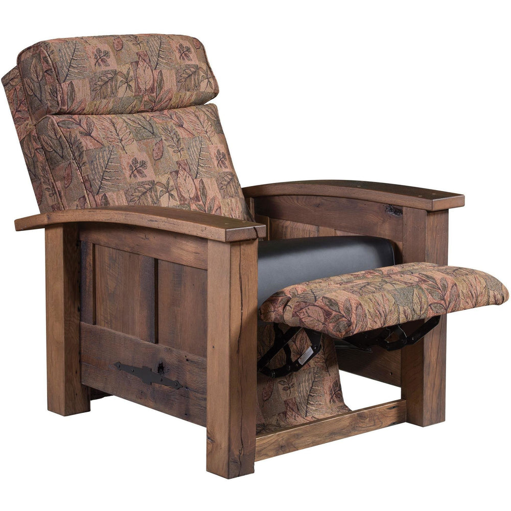 QW Amish Kimbolton Reclaimed Recliner QPWF-1030RECLINER-LEATHER