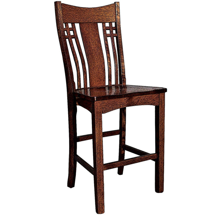 QW Amish Larson Mission Bar Chair WIPG-1707STATBARCHAIR