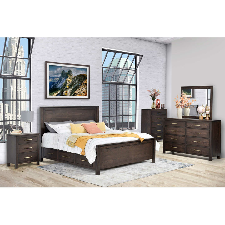 QW Amish Leon 5pc Set w/ Storage Bed