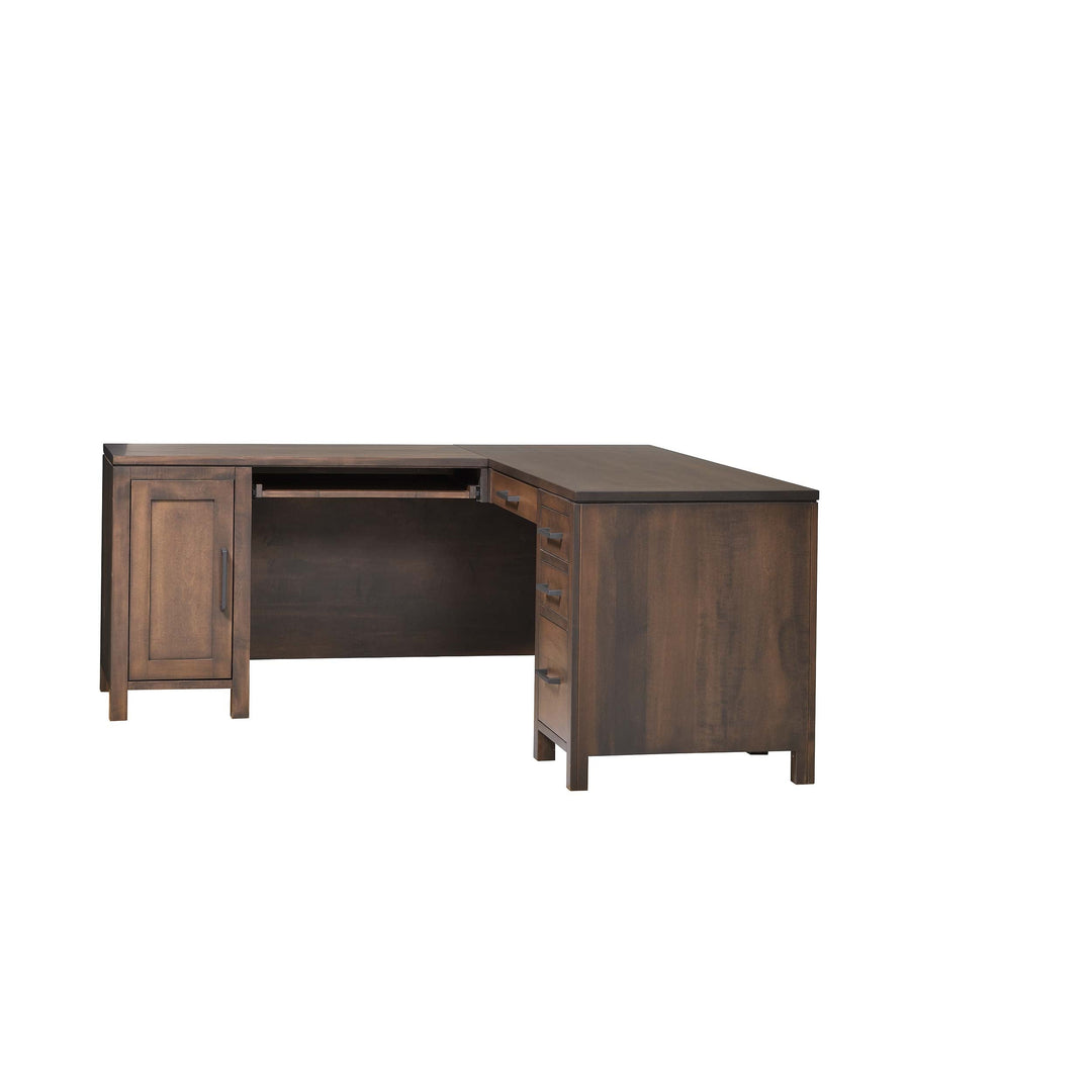 QW Amish Leon L Shape Desk w/ Optional Hutch