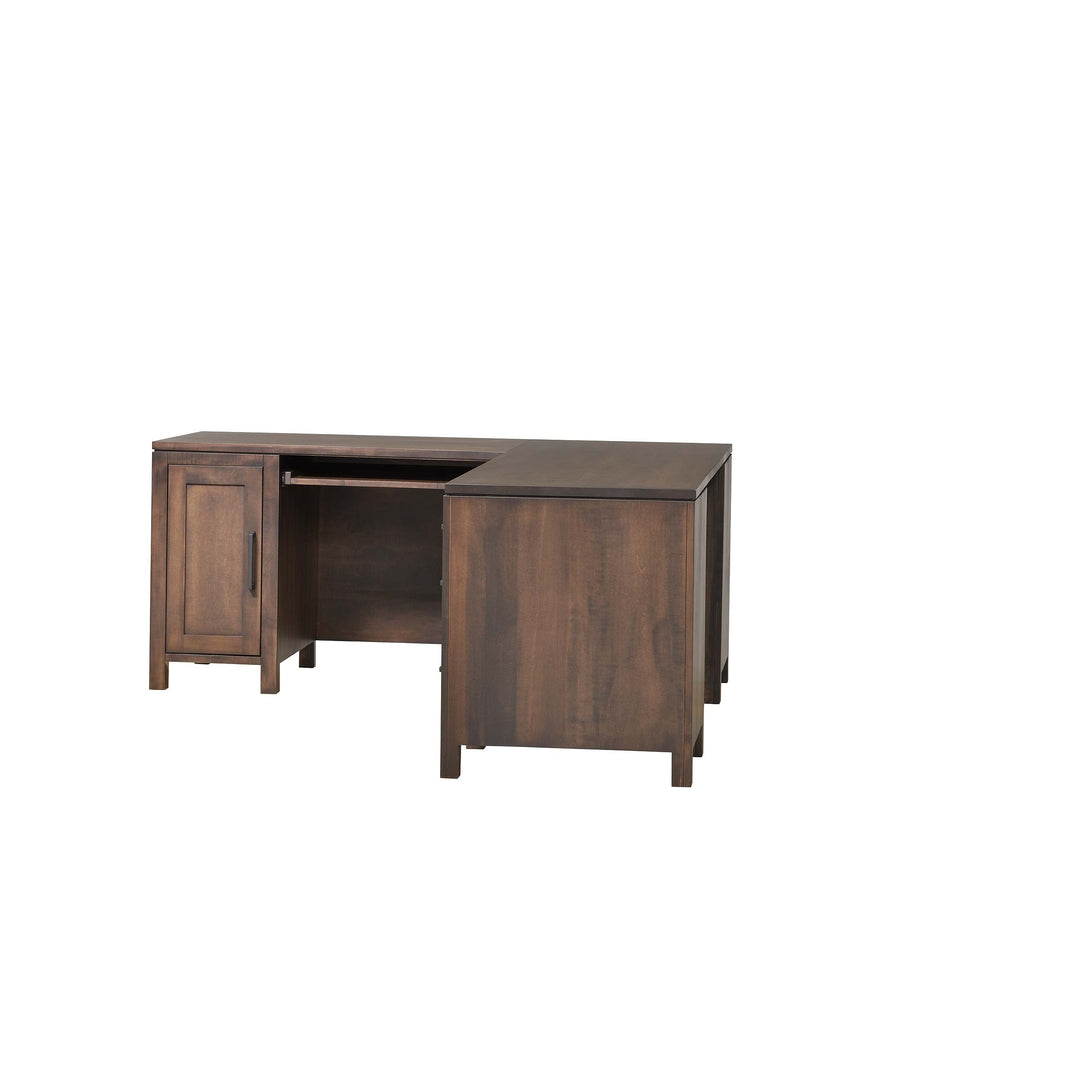 QW Amish Leon L Shape Desk w/ Optional Hutch