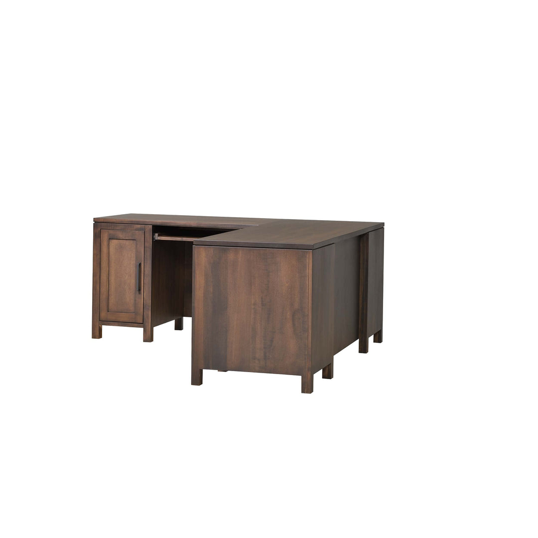 QW Amish Leon L Shape Desk w/ Optional Hutch