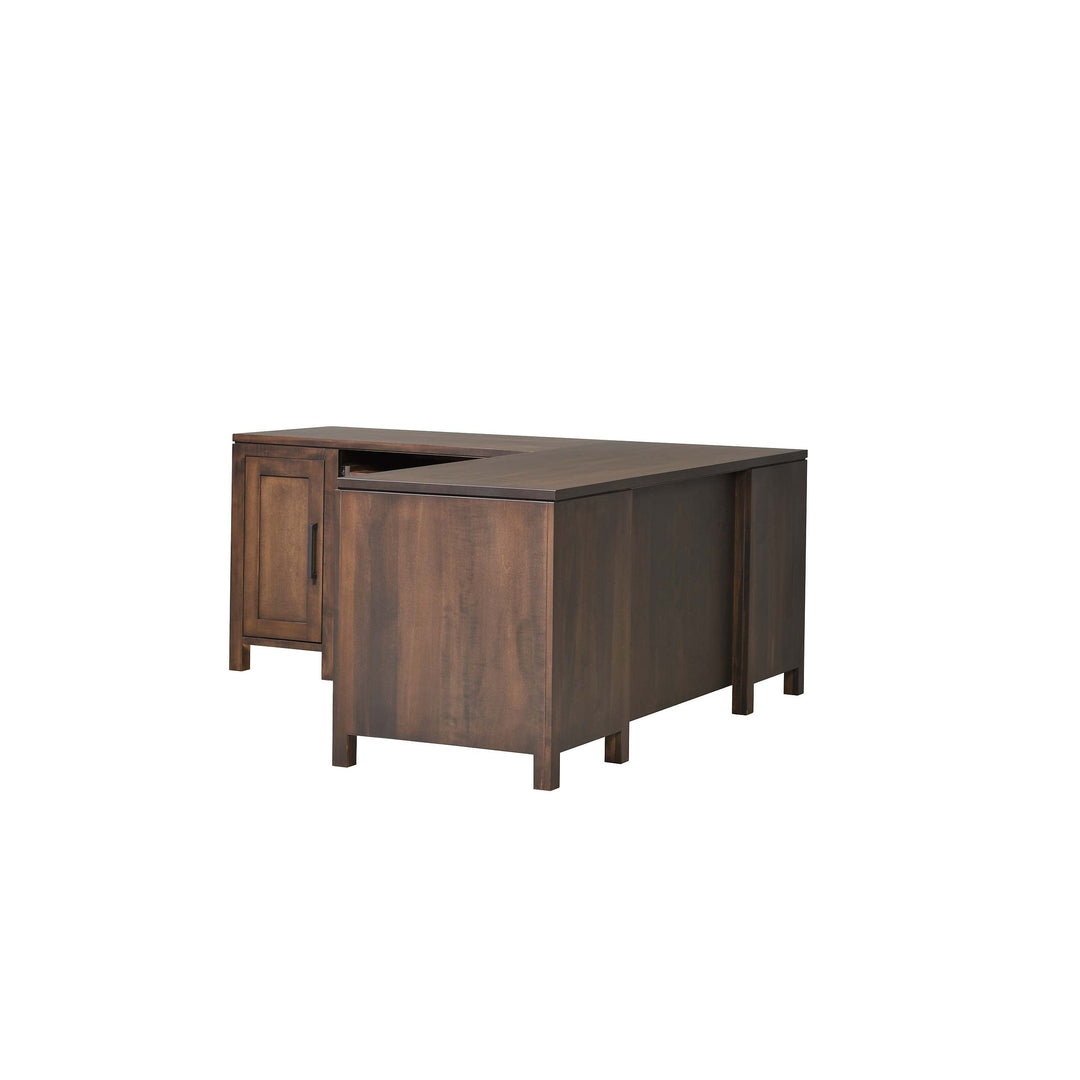 QW Amish Leon L Shape Desk w/ Optional Hutch