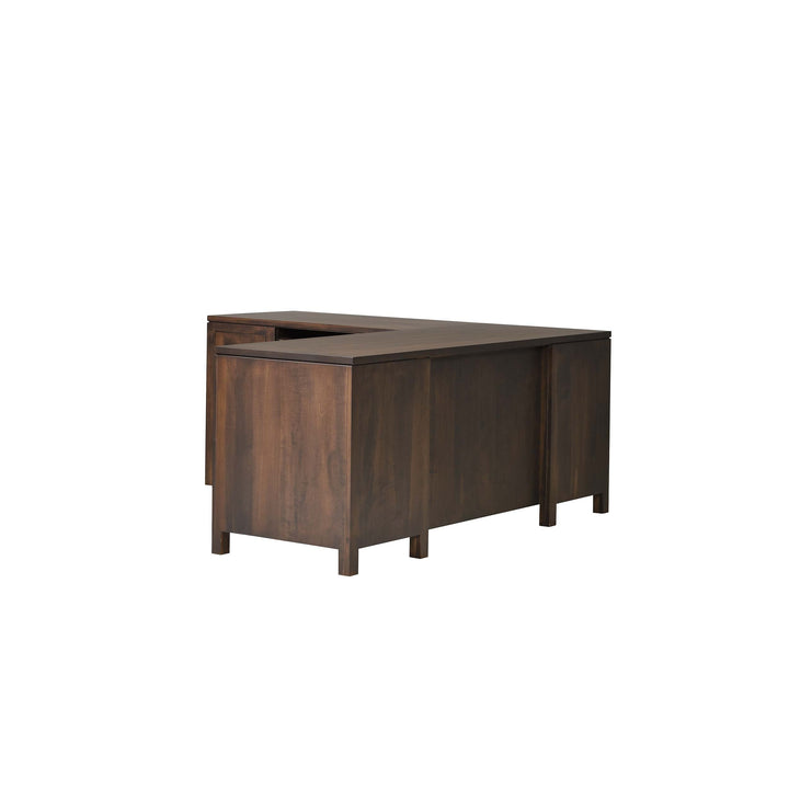 QW Amish Leon L Shape Desk w/ Optional Hutch