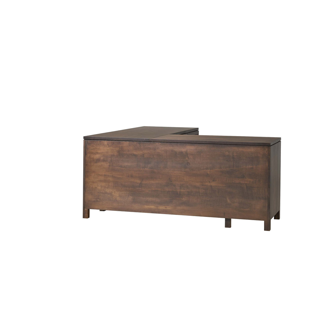 QW Amish Leon L Shape Desk w/ Optional Hutch