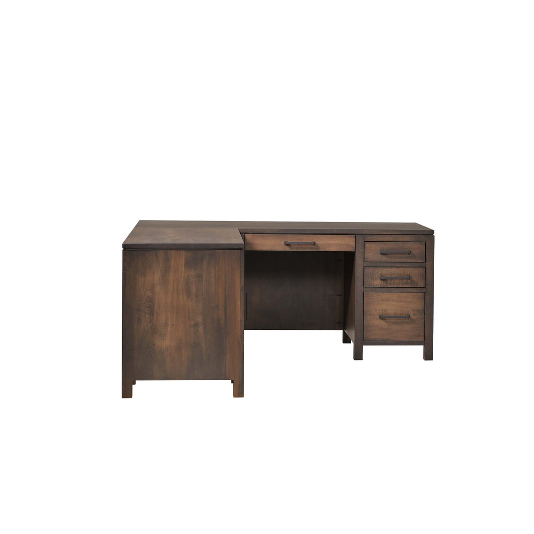 QW Amish Leon L Shape Desk w/ Optional Hutch