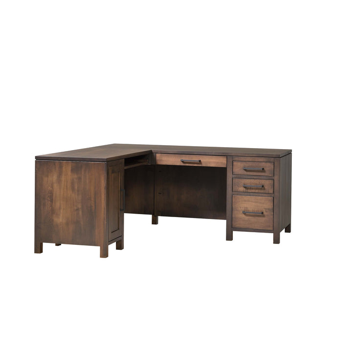 QW Amish Leon L Shape Desk w/ Optional Hutch