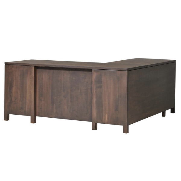 QW Amish Leon L Shape Desk w/ Optional Hutch