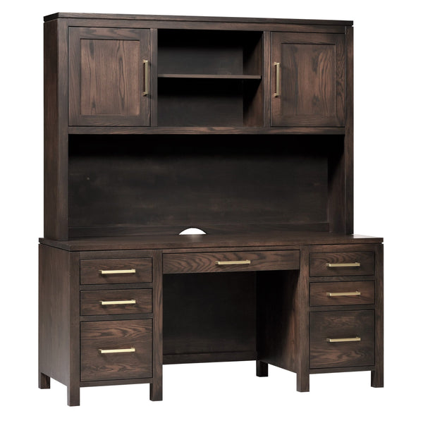 QW Amish Leon Wall Desk w/ Optional Hutch