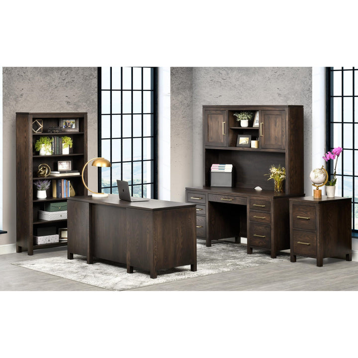 QW Amish Leon Wall Desk w/ Optional Hutch