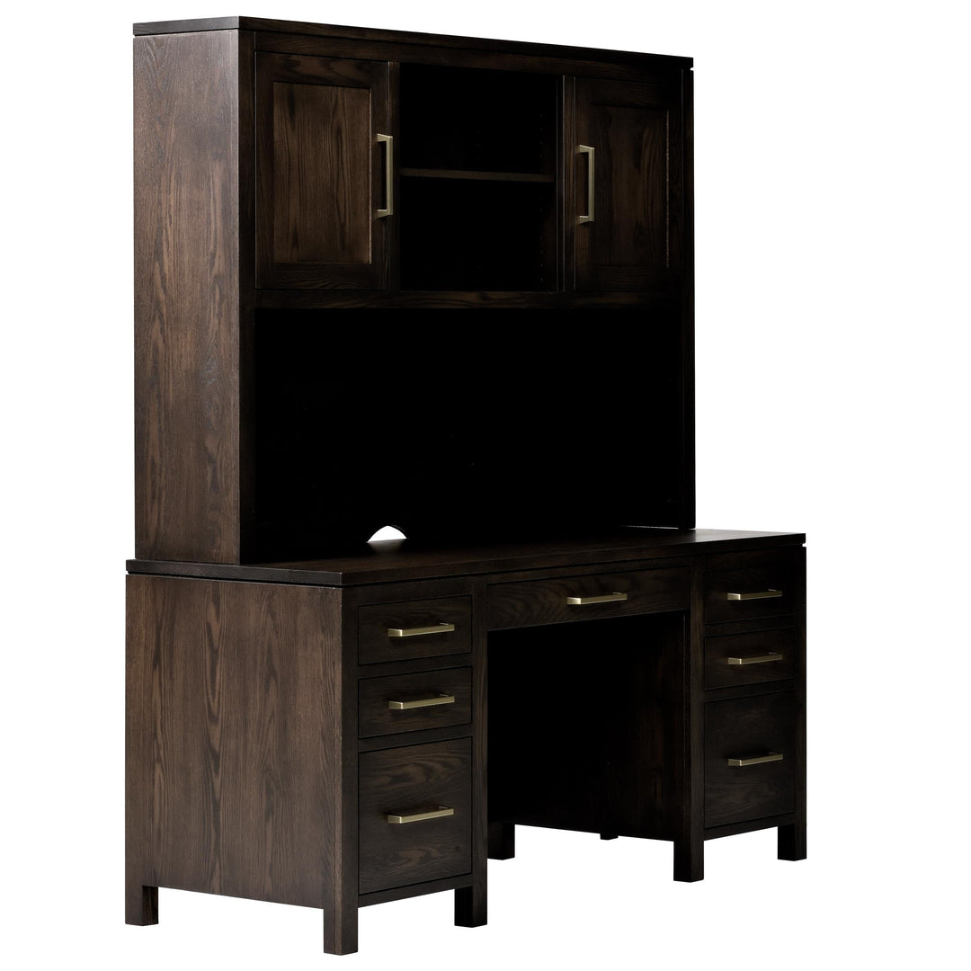 QW Amish Leon Wall Desk w/ Optional Hutch