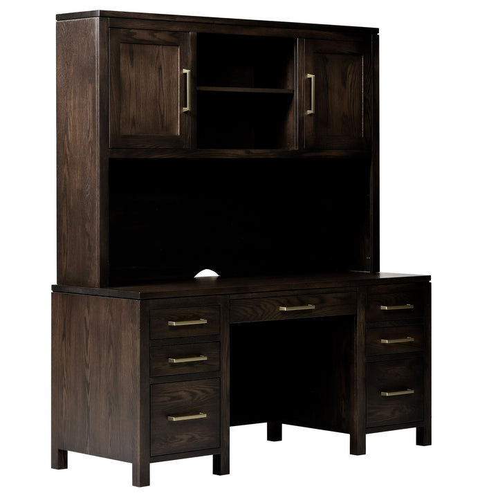 QW Amish Leon Wall Desk w/ Optional Hutch