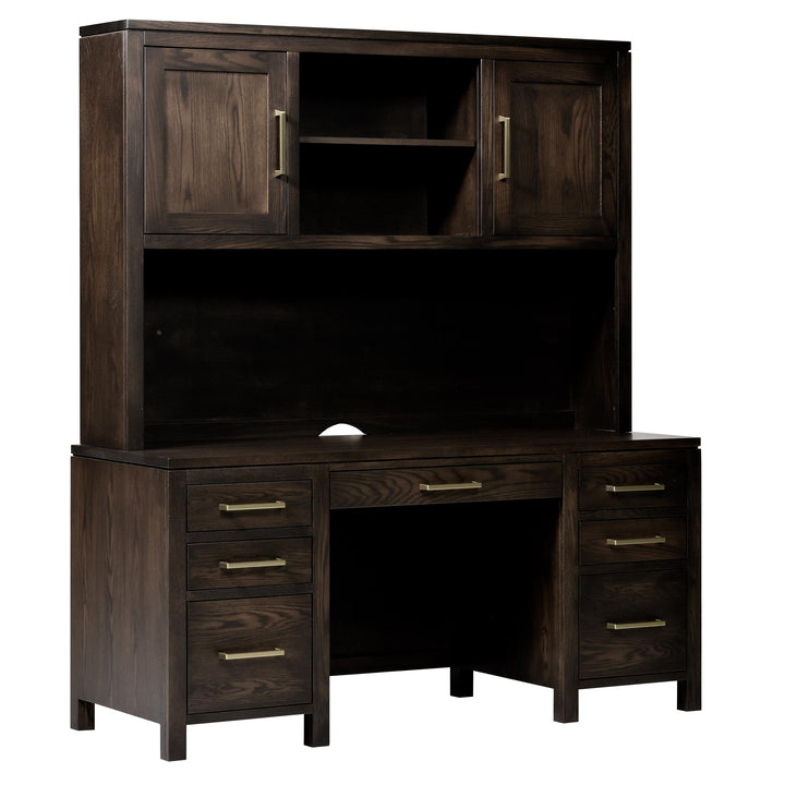 QW Amish Leon Wall Desk w/ Optional Hutch