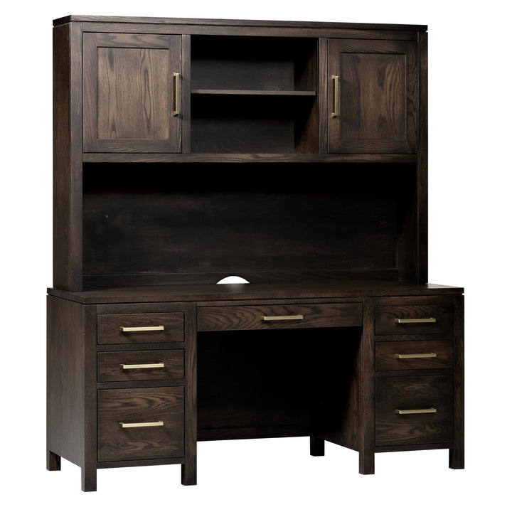 QW Amish Leon Wall Desk w/ Optional Hutch