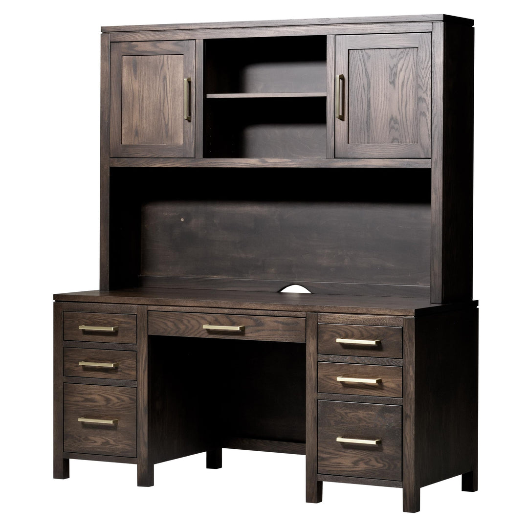 QW Amish Leon Wall Desk w/ Optional Hutch