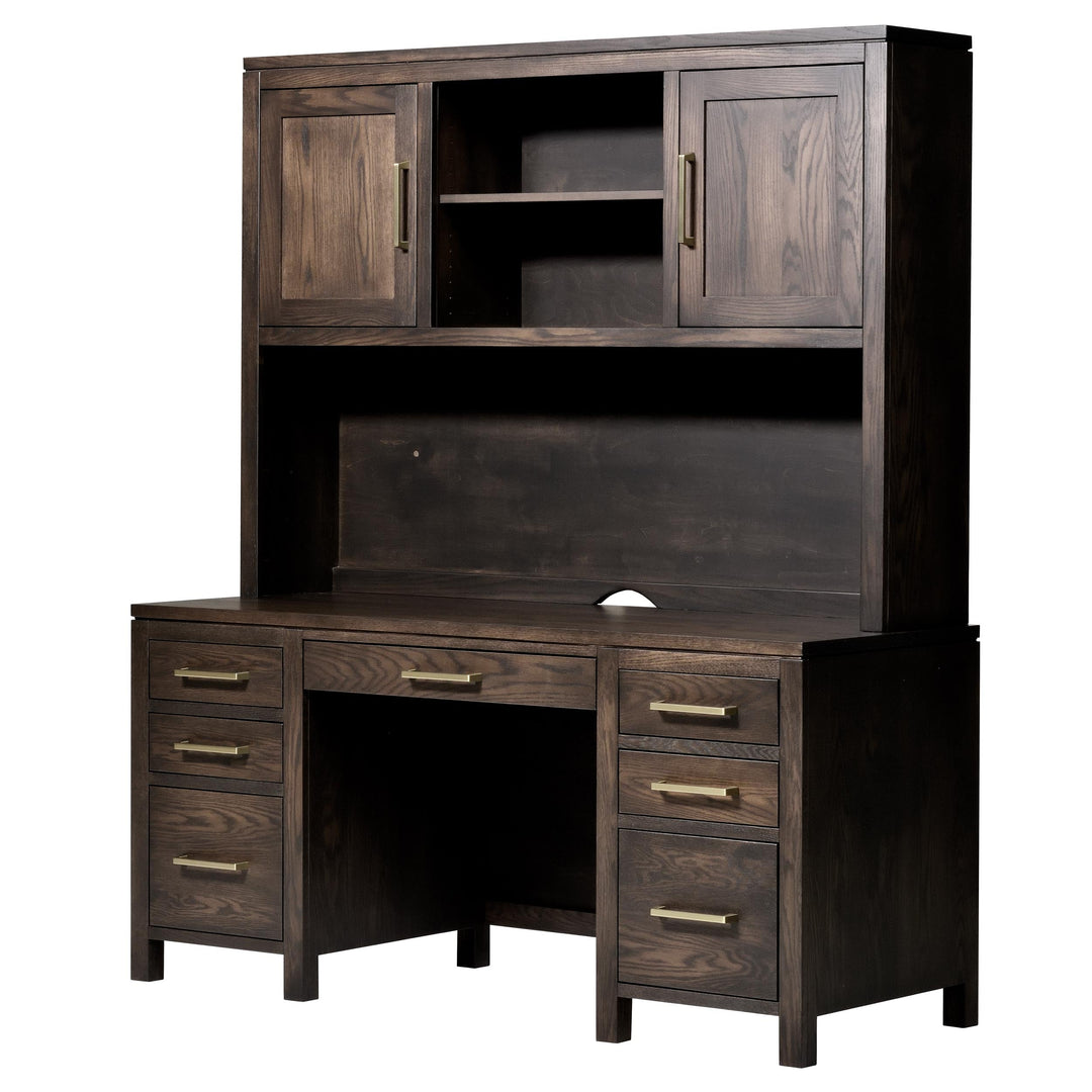 QW Amish Leon Wall Desk w/ Optional Hutch