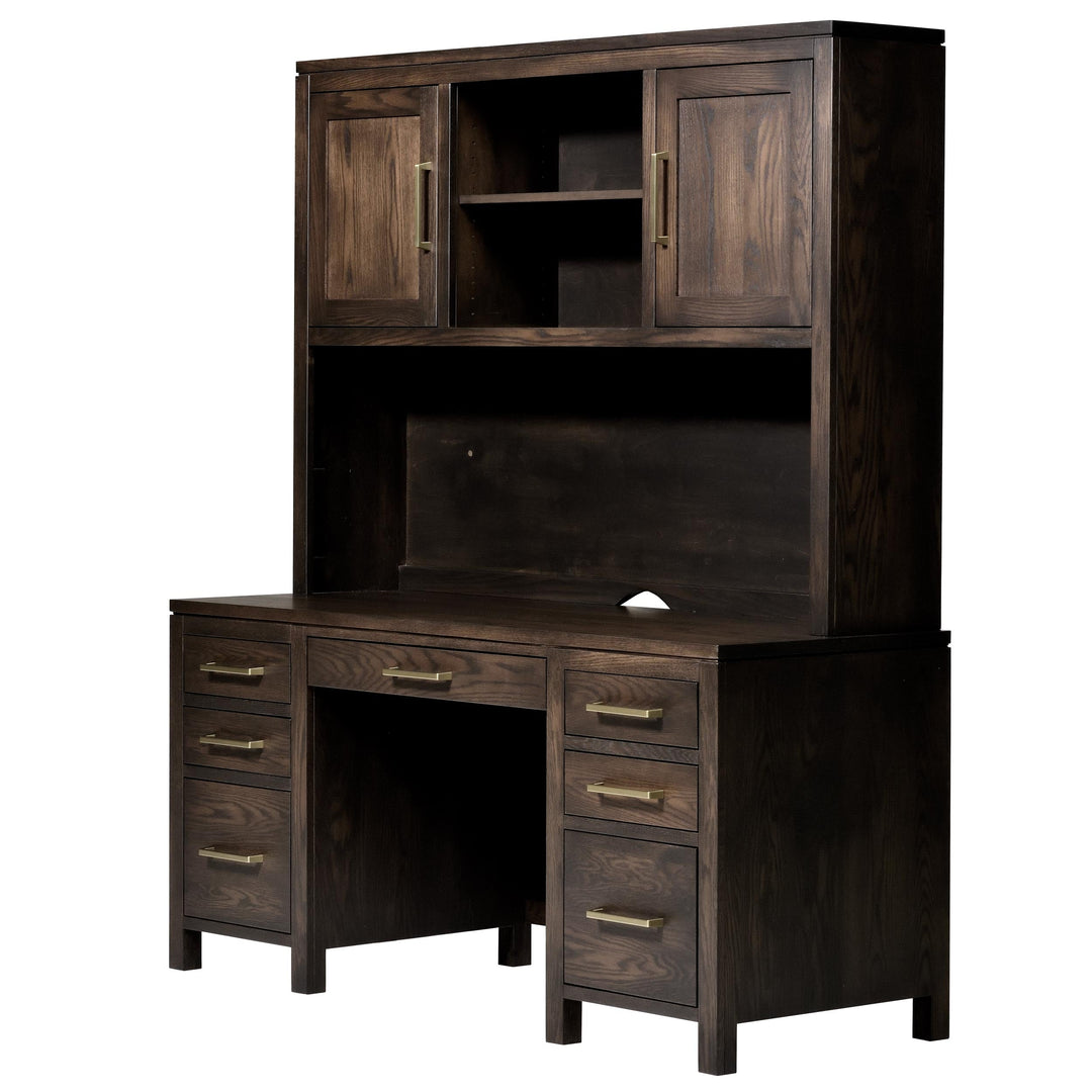 QW Amish Leon Wall Desk w/ Optional Hutch