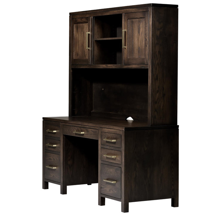 QW Amish Leon Wall Desk w/ Optional Hutch