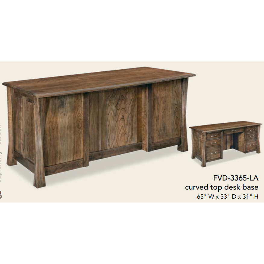 QW Amish Lexington Arc Executive Desk