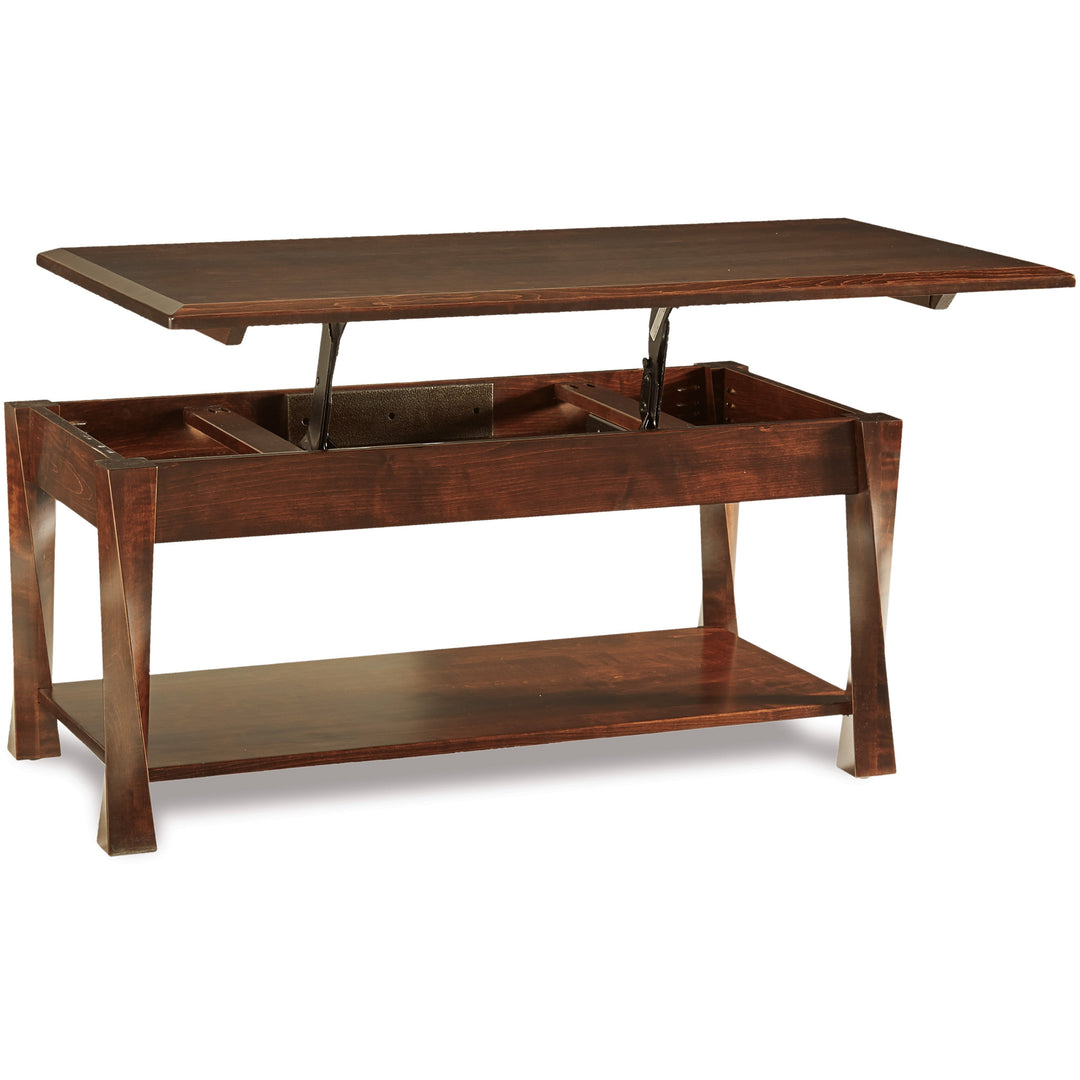 QW Amish Lexington Arc Lift Top Coffee Table