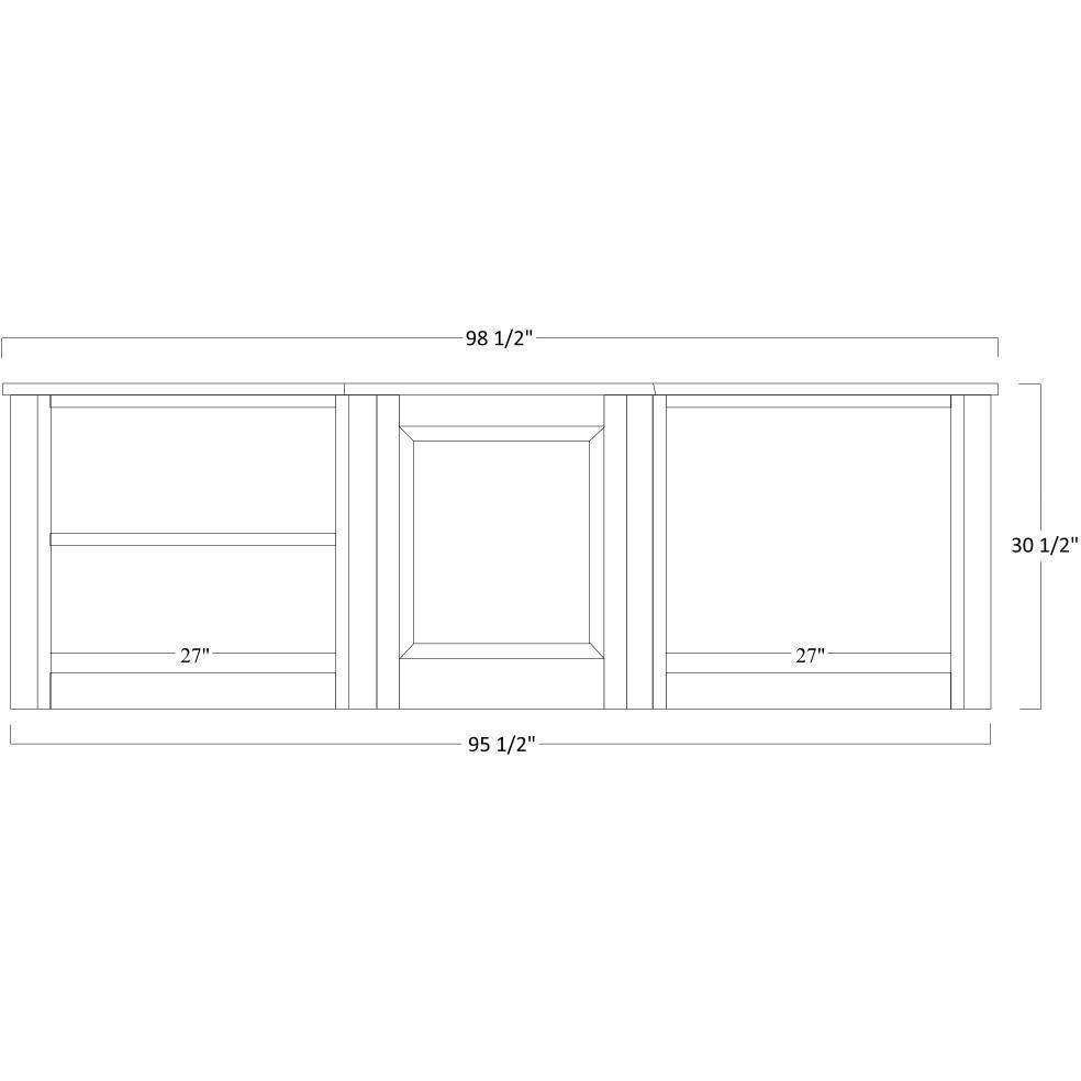 QW Amish Lexington Office Partner Desk & Three-Piece Hutch