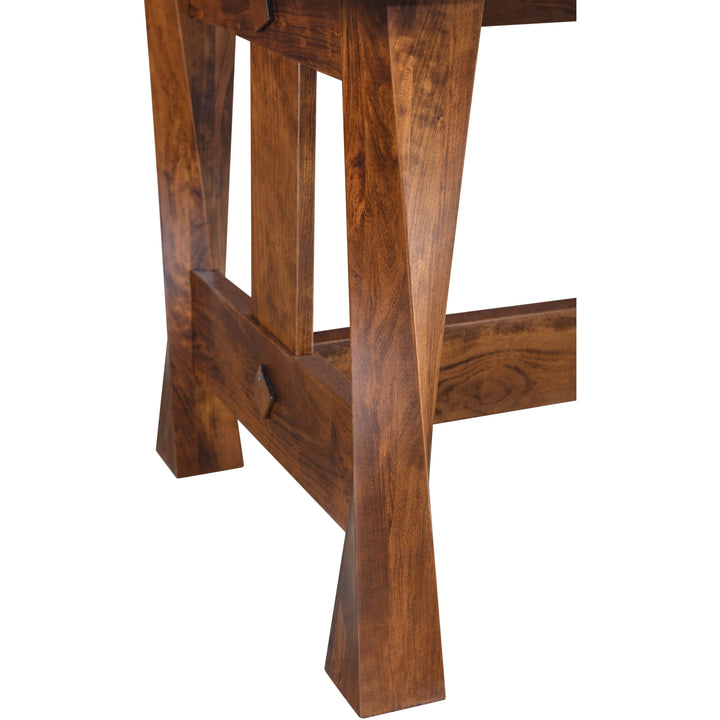 QW Amish Lexington Twist Trestle Table