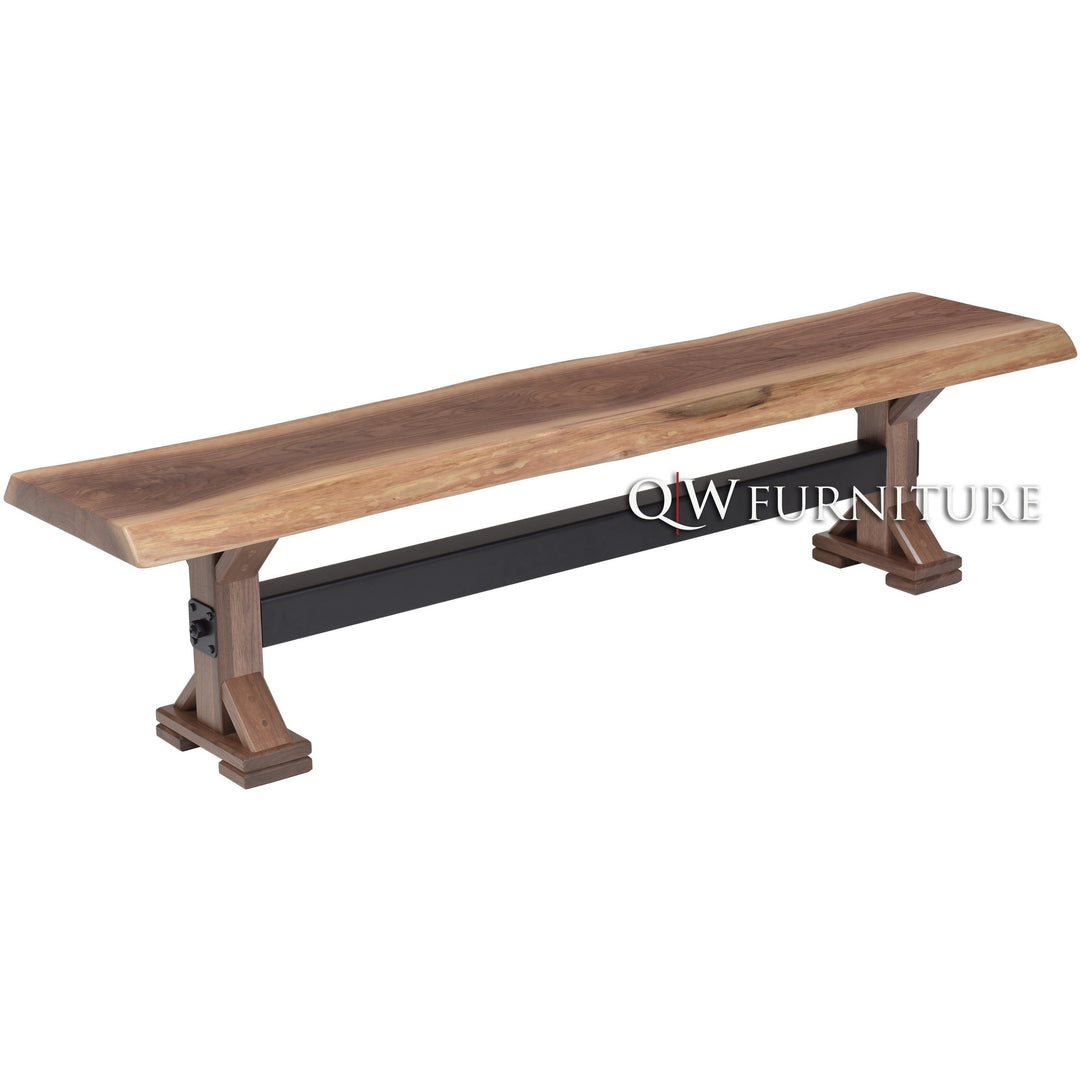 QW Amish Live Edge Bench