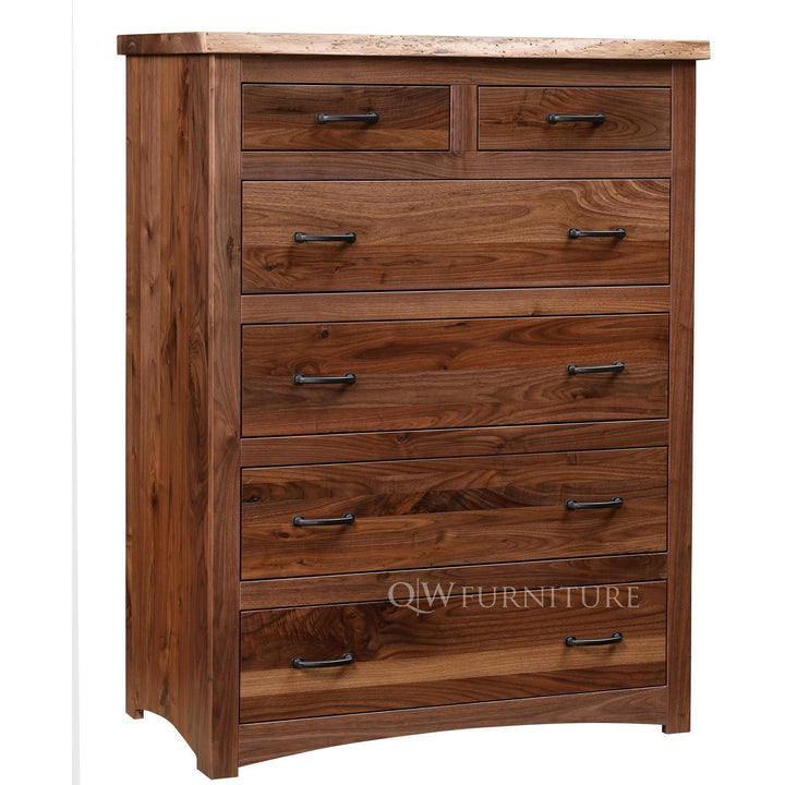 QW Amish Live Edge Chest of Drawers