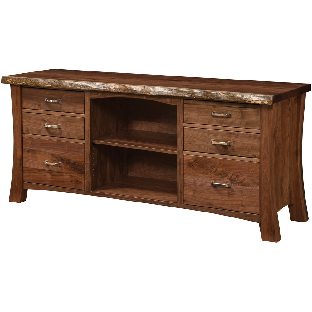 QW Amish Live Edge Lexington Credenza w/ Optional Hutch