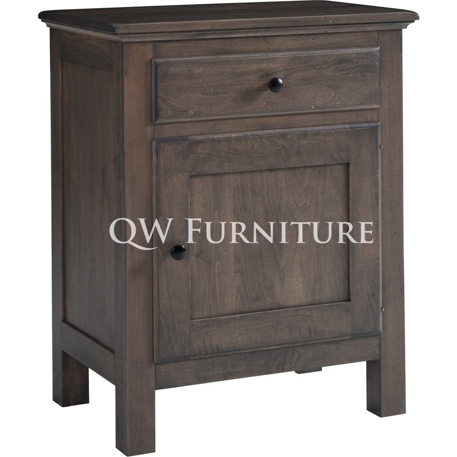 QW Amish Lodge 1 Drawer, 1 Door Nightstand