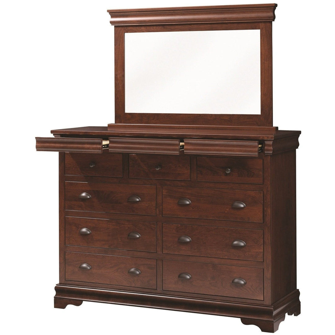 QW Amish Luxembourg Dresser & Mirror TOPY-6106-6121