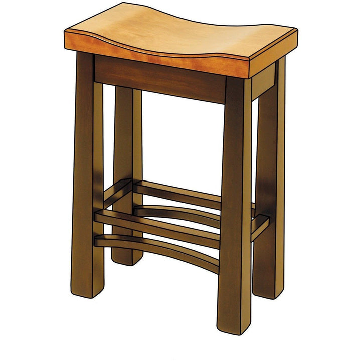 QW Amish Madison Saddle Stool RXQV-MADISON24SADDLESTOOL