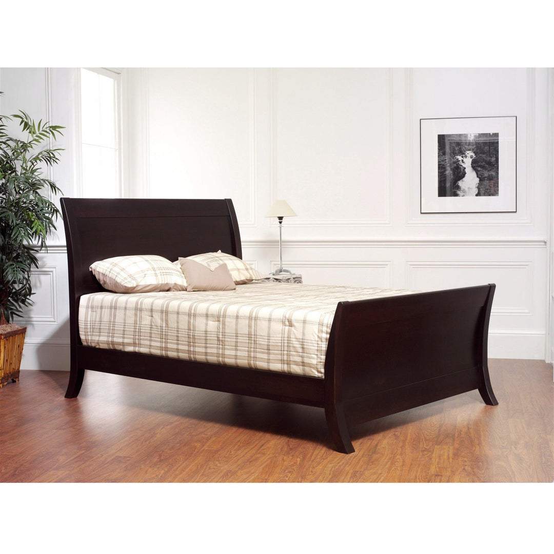 QW Amish Manhattan Flat Panel Sleigh Bed VSLE-MANHATTAN-30"FTBD