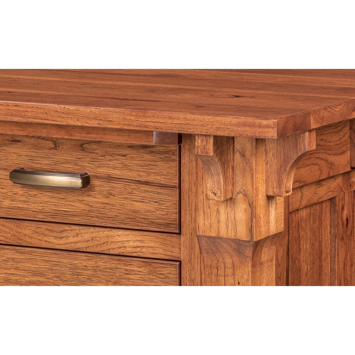 QW Amish Manitoba L-Shape Desk with Optional Hutch