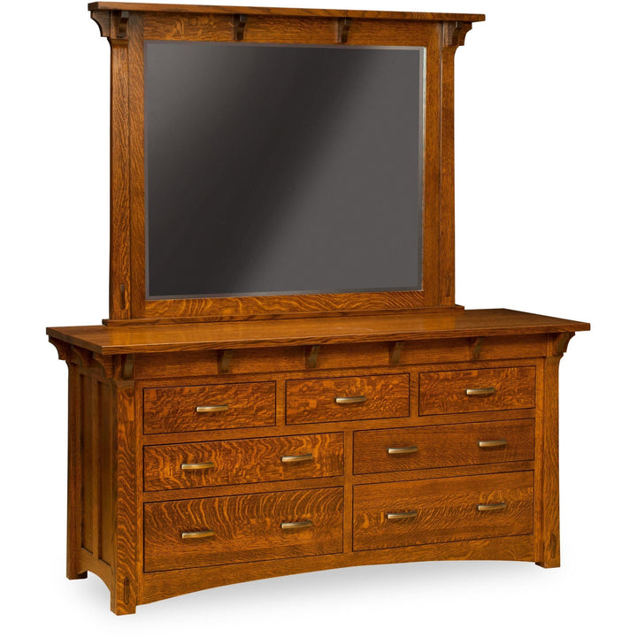 QW Amish Manitoba Low Dresser & Optional Mirror