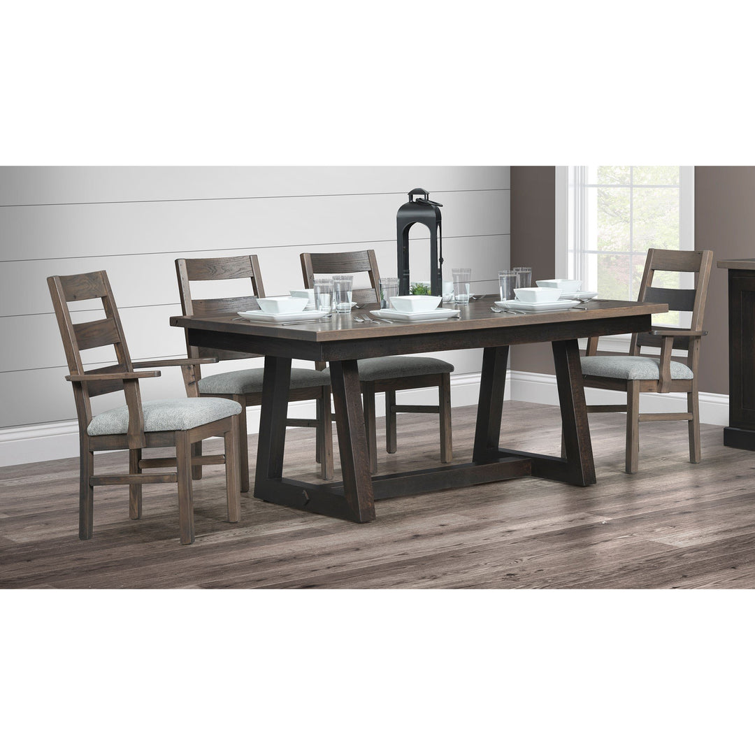 QW Amish Marlow Reclaimed Barnwood Trestle Table