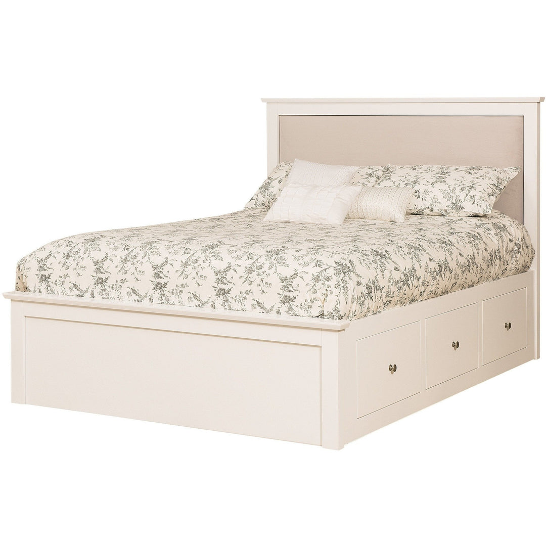 QW Amish Medina Fabric Bed SPQW-MEDFORD-SRO18-STORAGEBED-QUEEN