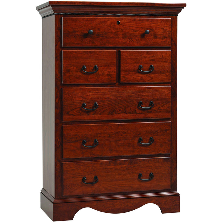 QW Amish Merlot Chest of Drawers