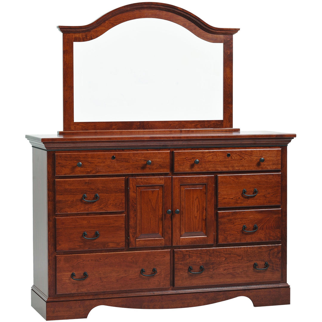 QW Amish Merlot Dresser with Mirror Option