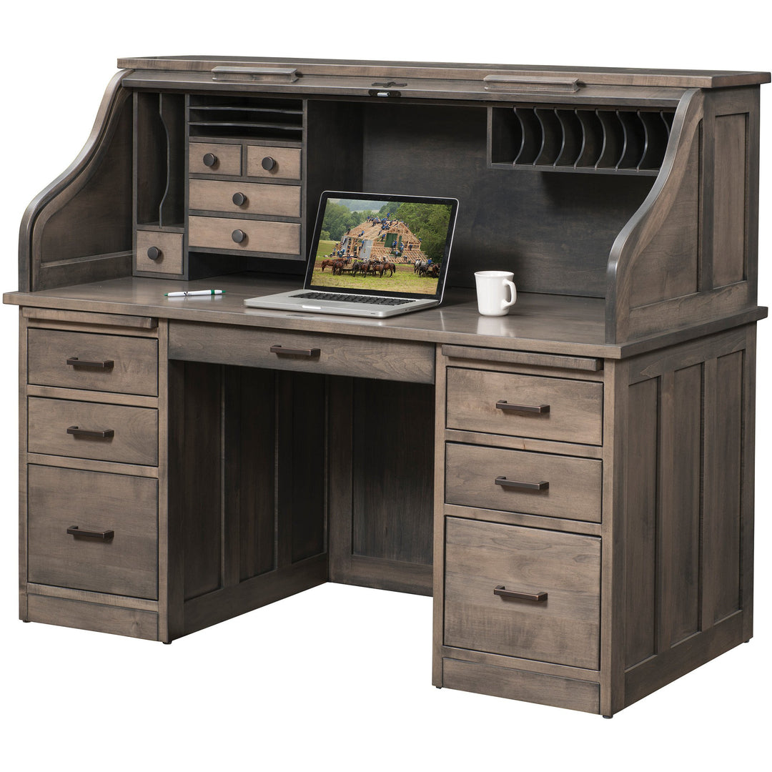 QW Amish Mission 62" Roll-Top Desk