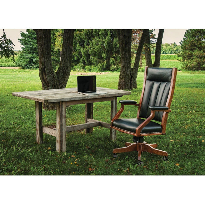 QW Amish Mission Desk Chair (with gas lift) BUPE-MDC255