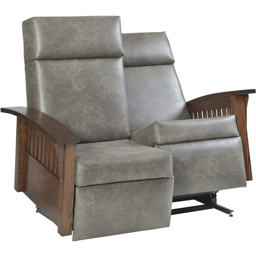 QW Amish Mission Loveseat Glider Recliner