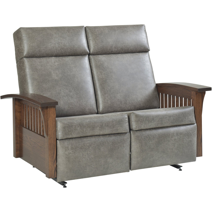 QW Amish Mission Loveseat Glider Recliner