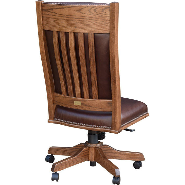 QW Amish Mission Side Desk Chair (with gas lift) BUPE-MSC260