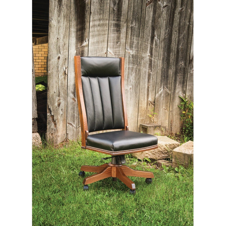 QW Amish Mission Side Desk Chair (with gas lift) BUPE-MSC260