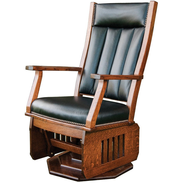 QW Amish Mission Swivel Glider with platform base BUPE-MSPG247