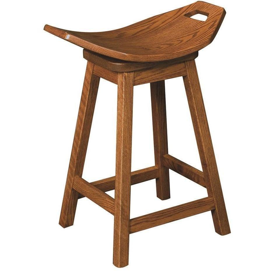 QW Amish Mission Swivel Saddle Stool OGYA-6