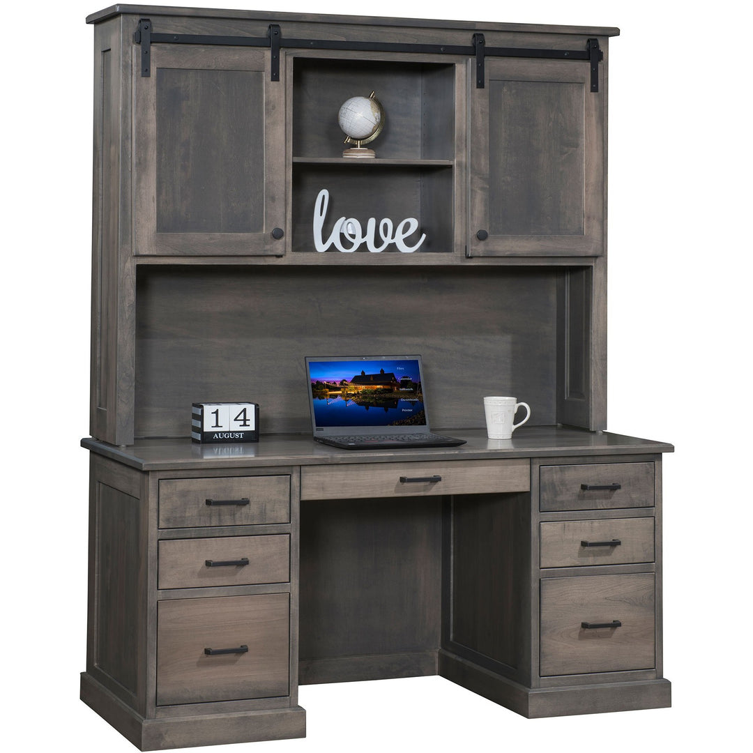 QW Amish Modern Desk with Optional Hutch