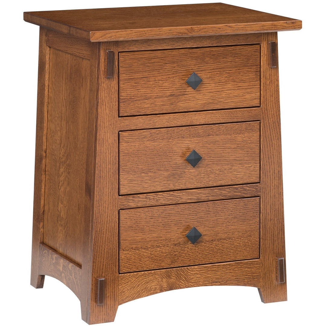 QW Amish Olde Shaker 3 Drawer Nightstand